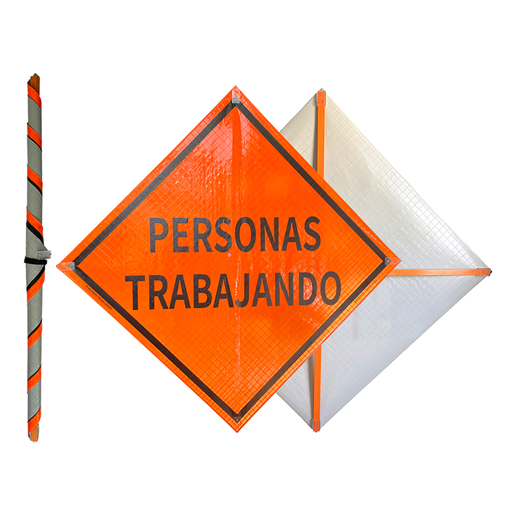 Detour Ahead Reflective Roll Up Traffic Sign - 